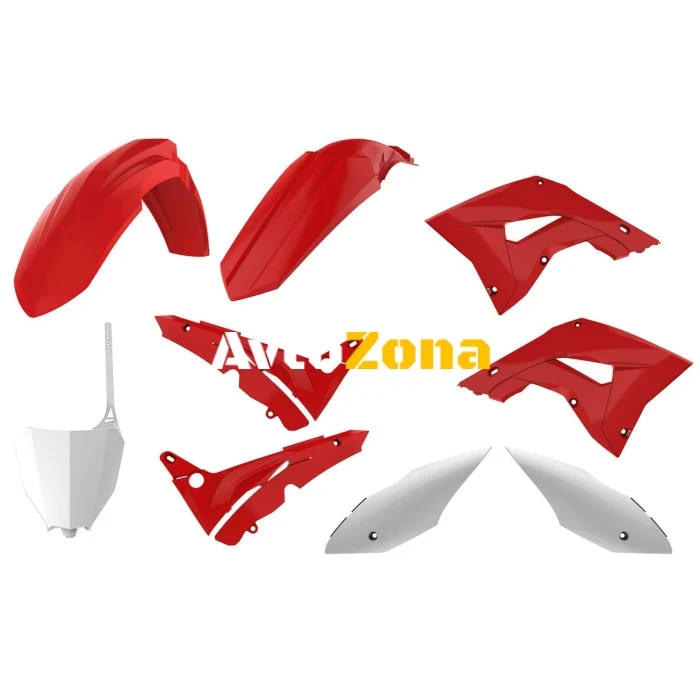 Рестайлинг пластмасов MX комплект POLISPORT за HONDA CR125R /CR250R 2002-07 RED OEM Color
