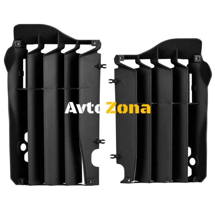 Преден предпазител за радиатор POLISPORT HONDA CRF250R (14-15) BLACK