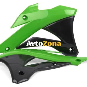 Пластмасови капаци за радиатор Polisport Kawasaki KX85/100 - 2014-21Green/Black OEM Color