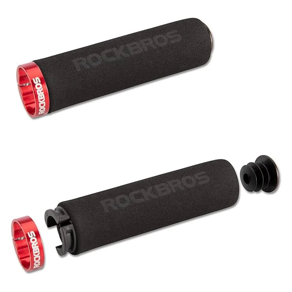 Rockbros BT1001BKRD Грипове за велосипедна кормило от гъба - Черно и Червено
