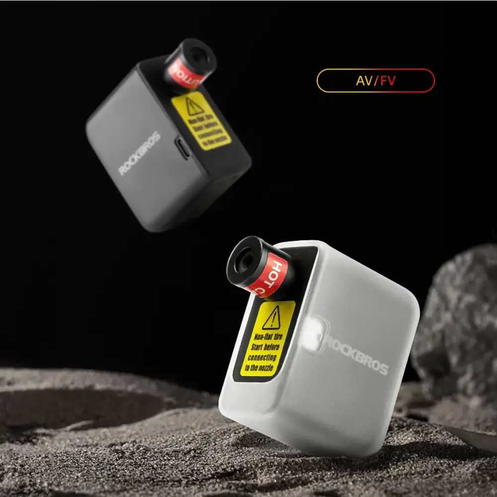 Електрическа помпа за велосипед Rockbros за Schrader / Presta Valves 100PSI, черна