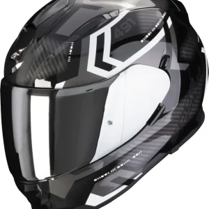 КАСКА SCORPIONS EXO 491 SPIN BLACK/WHITE