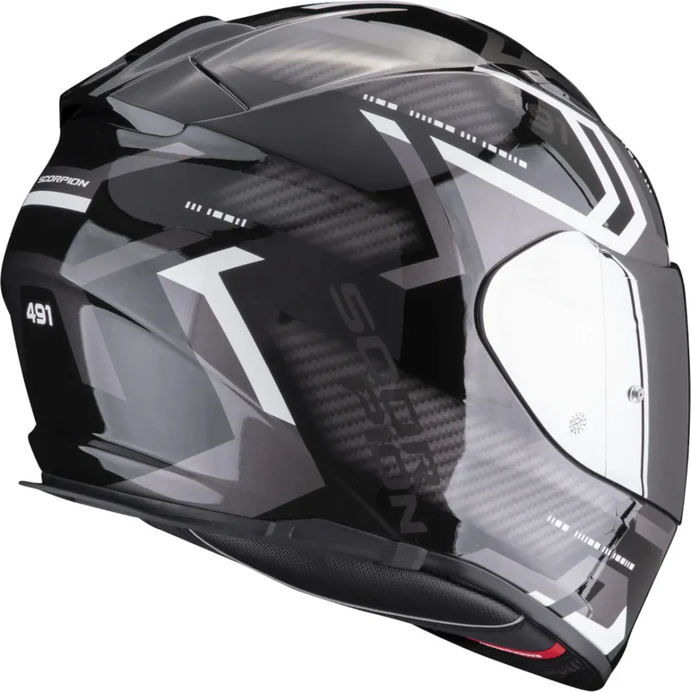 КАСКА SCORPIONS EXO 491 SPIN BLACK/WHITE