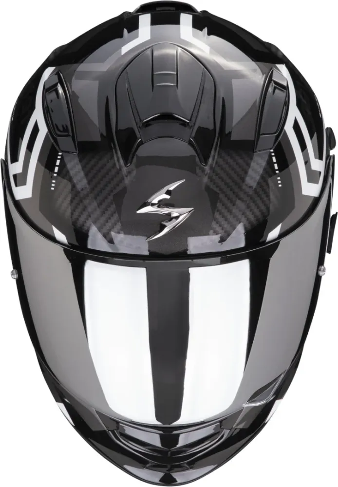 КАСКА SCORPIONS EXO 491 SPIN BLACK/WHITE