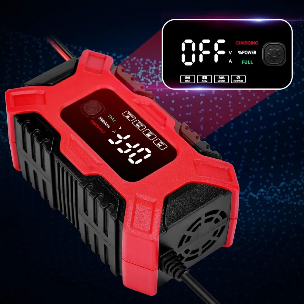 Автоматично Smart Смарт Импулсно Зарядно за Акумулатор 12V 6A