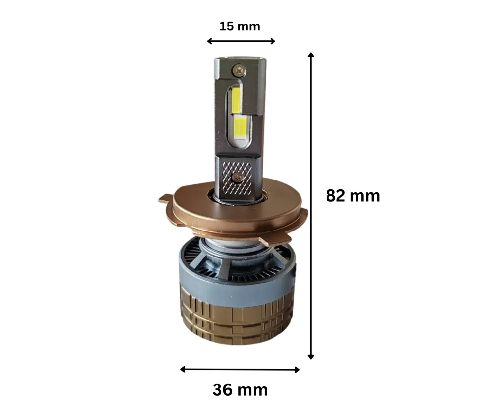 Комплект Smart LED крушки H4 – къси / дълги светлини, Два цвята, CSP Dual Color 3500K – 6500K, Bluetooth приложение, CANBU...