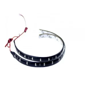 Комплект две 30СМ водоустойчиви диодни ленти - дневни светлини - 12 SMD диода - червени