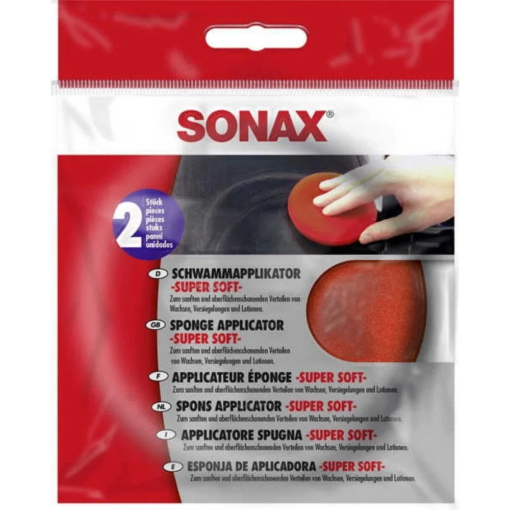 Sonax апликатор за гъба, супер мек, комплект от 2 бр