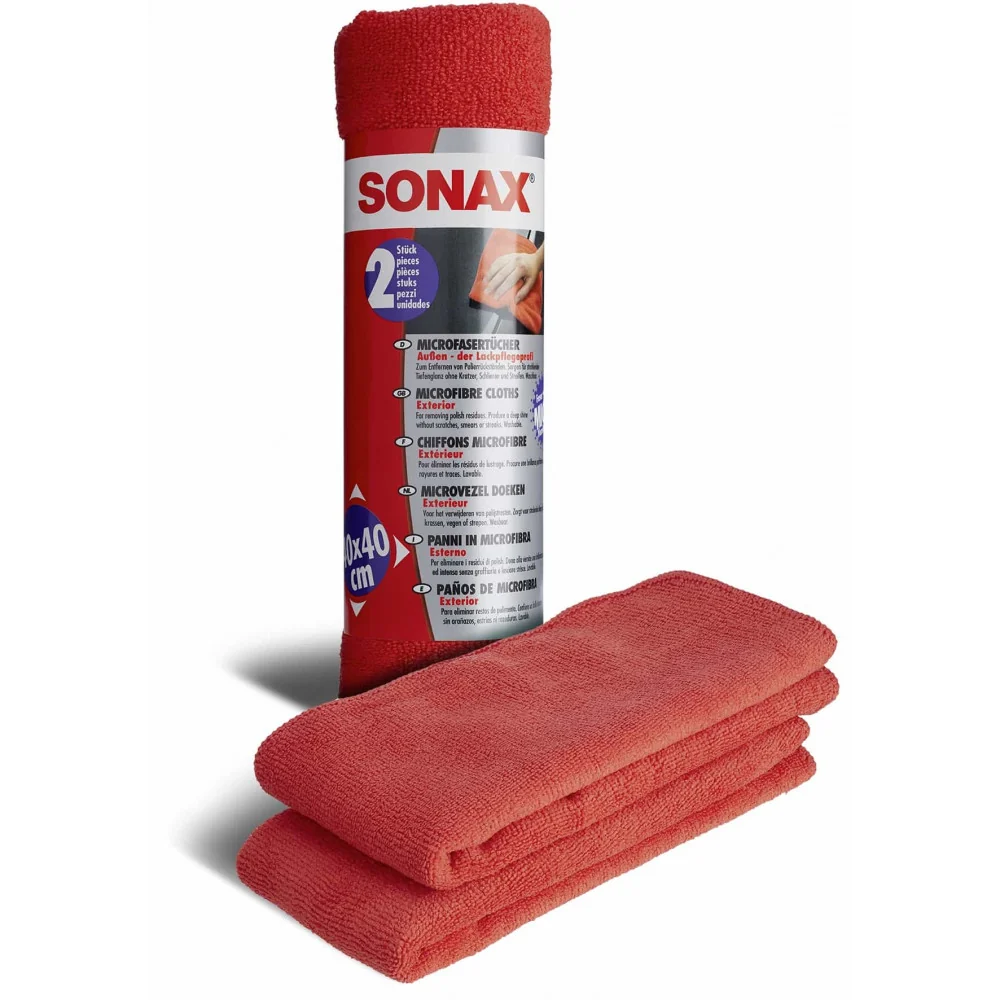 Външни микрофибърни кърпи Sonax, 40 x 40 см, 2 бр.