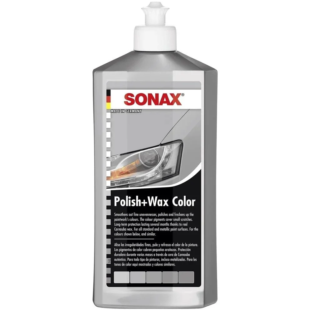 Полиране и вакса за кола Sonax Polish Wax Color, сива, 500 мл