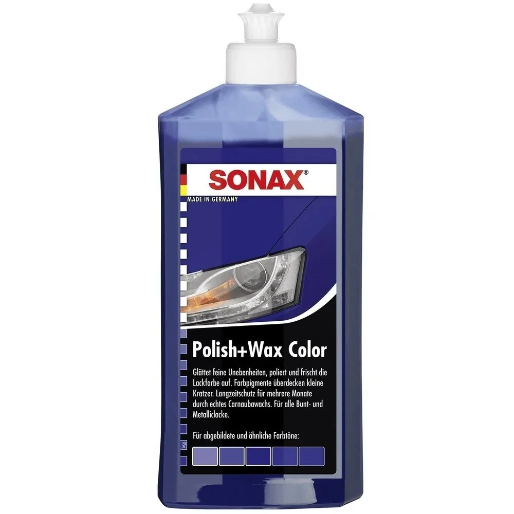 Полиране и вакса за кола Sonax Polish Wax Color, Blue, 500 мл