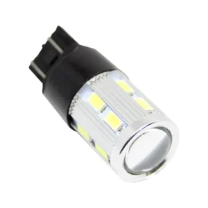 Диодна крушка тип T20 CANBUS с 16 SMD диода и лупа 5630 двойна светлина червена