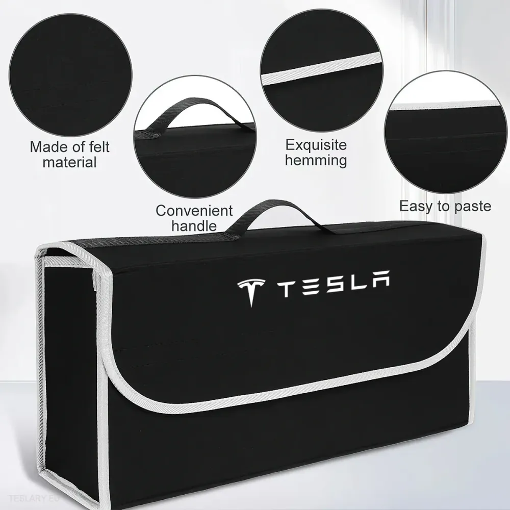 Кутия за съхранение на багажника/чанта с лого на Tesla
