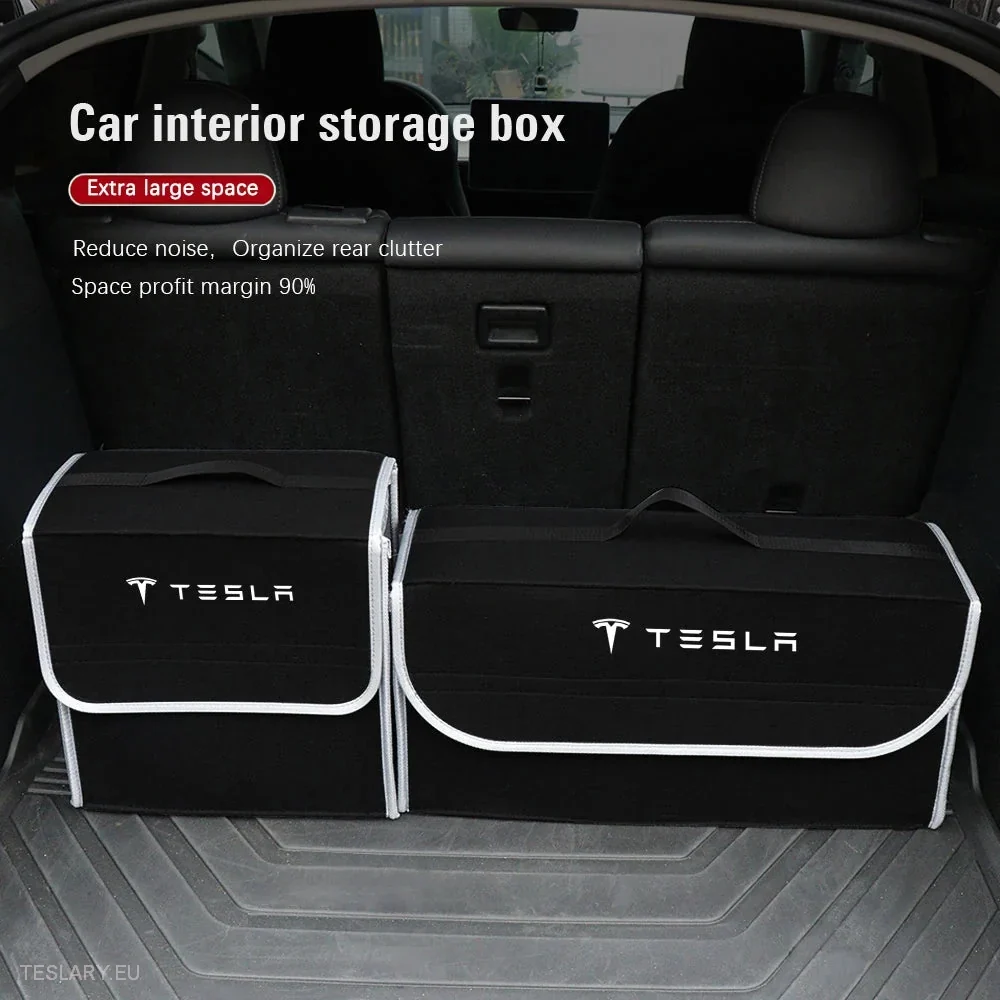 Кутия за съхранение на багажника/чанта с лого на Tesla