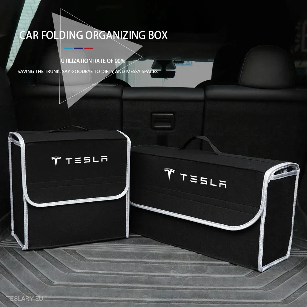 Кутия за съхранение на багажника/чанта с лого на Tesla