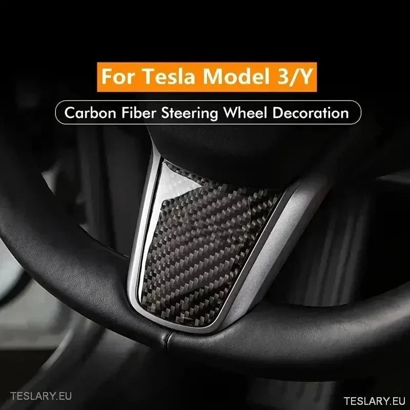 Tesla 3/y кормилно покритие в стил въглеродни влакна