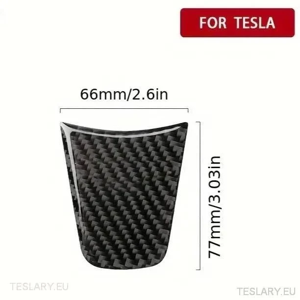Tesla 3/y кормилно покритие в стил въглеродни влакна
