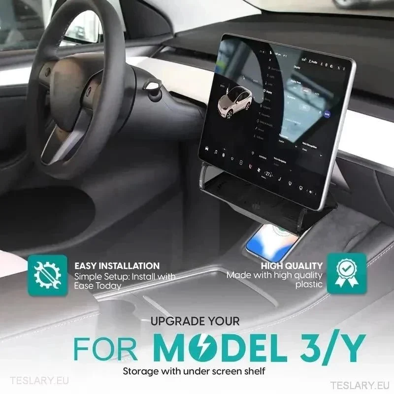 Tesla 3/Y под организатор за съхранение на екрана