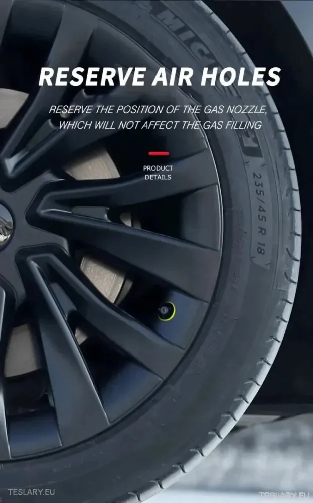18" Сребърни капаци за джанти за Tesla 3 Highland с пълна джанта