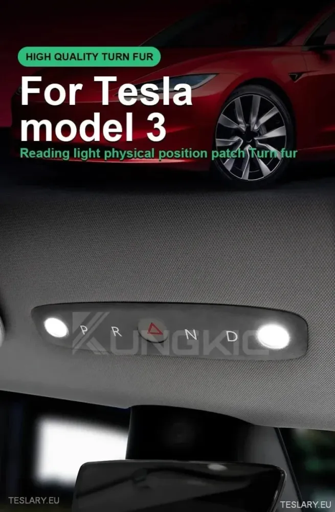Купол/карта на светлинния капак за Tesla 3 Highland
