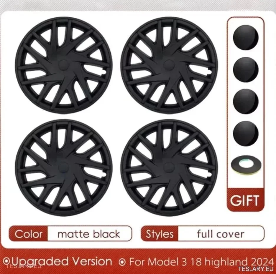 18" Tesla 3 Highland Full Rim матово черно покритие за джанти