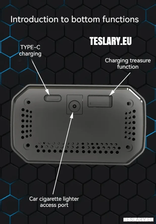 Преносим компресор за гуми с батерия за Tesla Model 3 Y S X - 2000mah