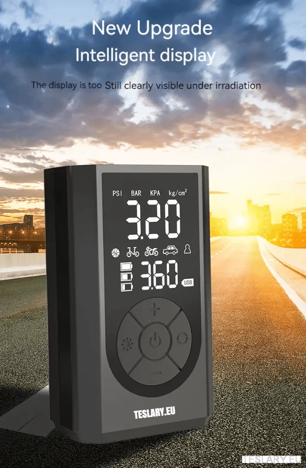 Преносим компресор за гуми с батерия за Tesla Model 3 Y S X - 2000mah