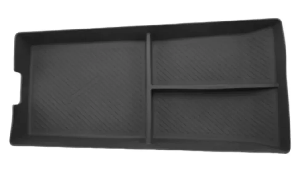Tesla Model S/X 2022 - 2025 Централна конзолна тава с долна възглавница Black Black