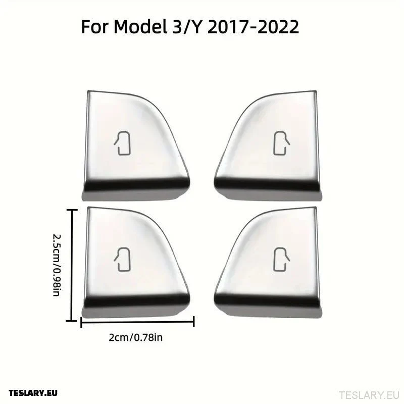 Tesla Model 3/Y Сребърна отваряща се бутон за отваряне на вратата Защитни капаци