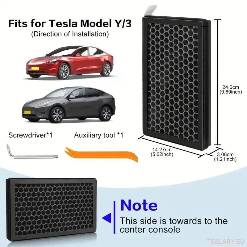 Tesla Model 3/Y комплект за подмяна на филтър за пътнически въздух (и двата филтъра)