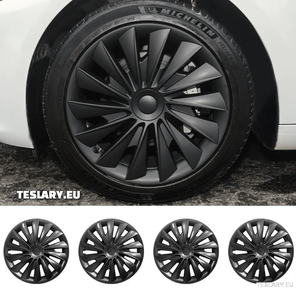 Tesla Model 3+ Хайленд 18" Капаци за джанти Blade Style - матово черно