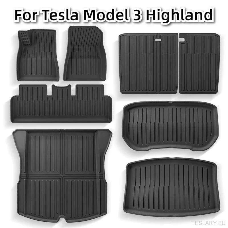 Tesla Model 3+ Highland 2024 TPE водоустойчиво износване, устойчиви на пода