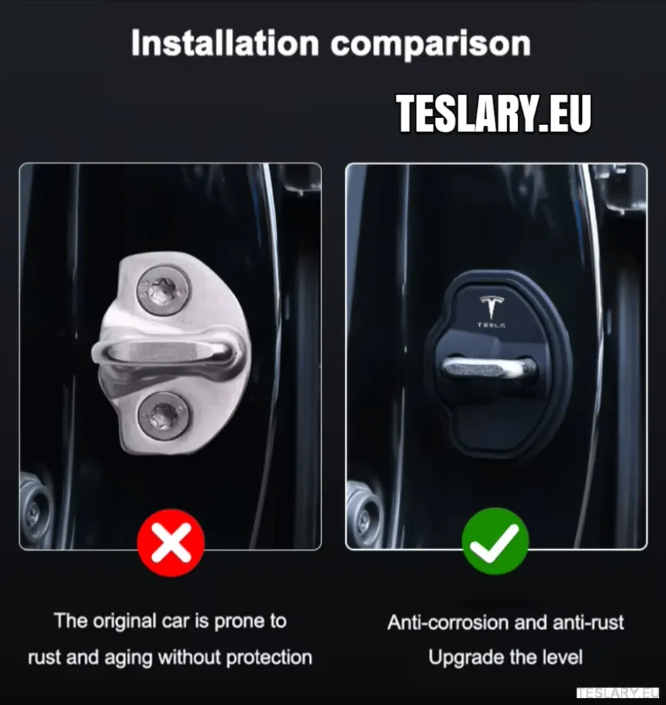 Tesla Model 3/3+ Highland & Y силиконова врата за заключване на вратата с лого