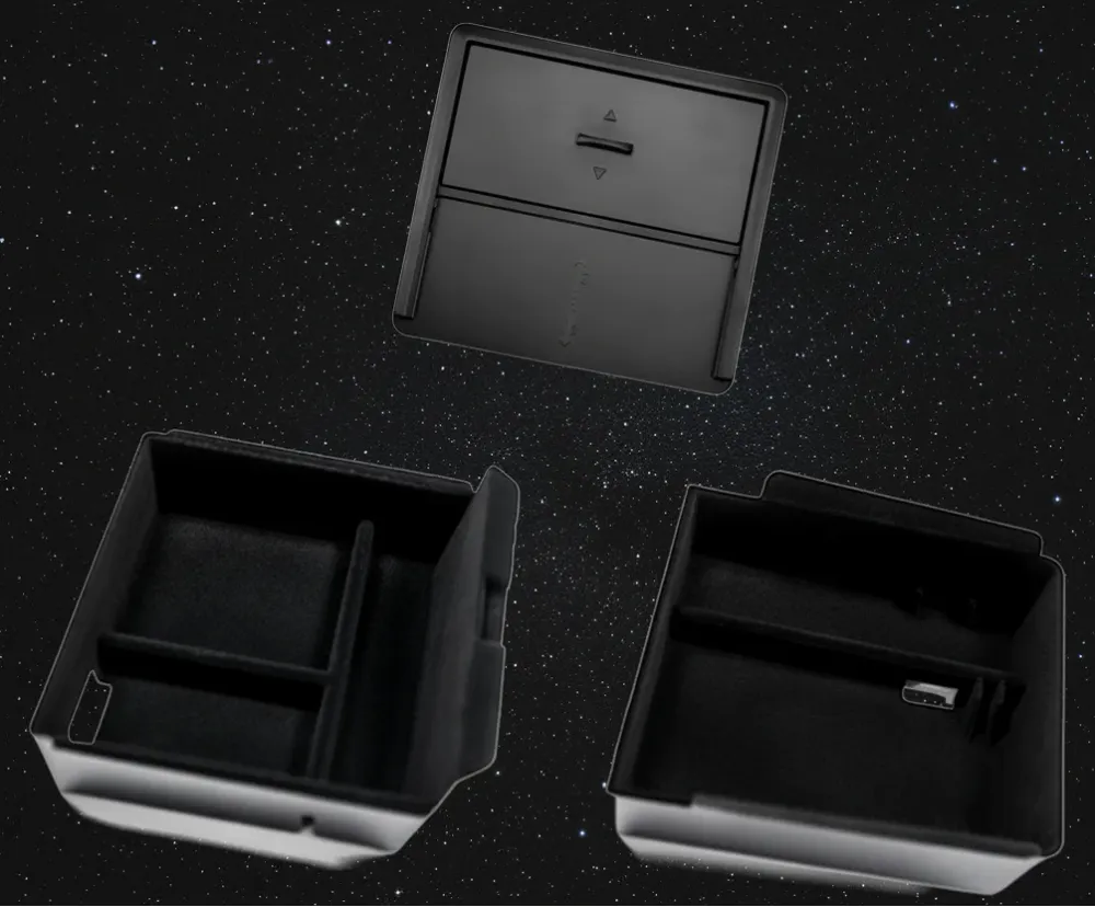 Tesla Model 3+ Highland Accessories 3 Pack Pront & Parw Trays & Скрито съхранение