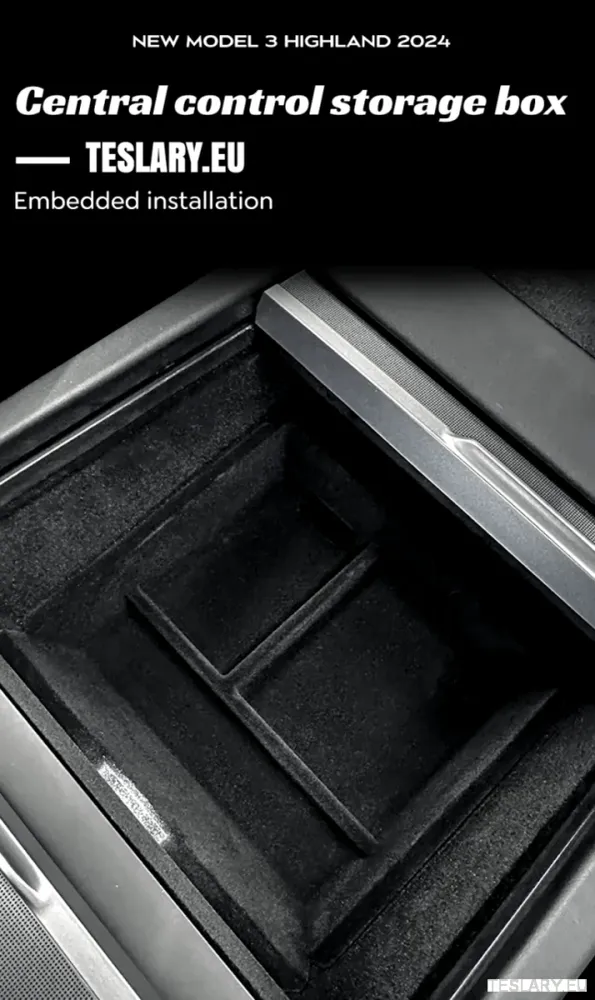 Tesla Model 3+ Highland Accessories 3 Pack Pront & Parw Trays & Скрито съхранение