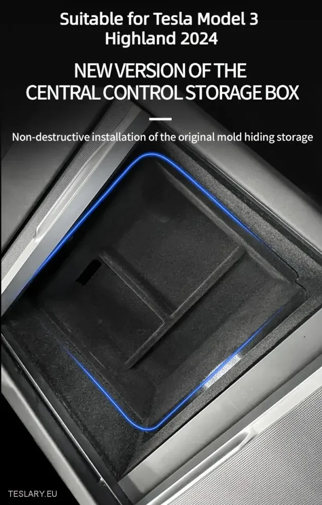 Tesla Model 3+ Highland Center Console Trays Front & Pack Organisors