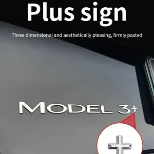 Tesla Model 3+ LOGE " +" лого сребро