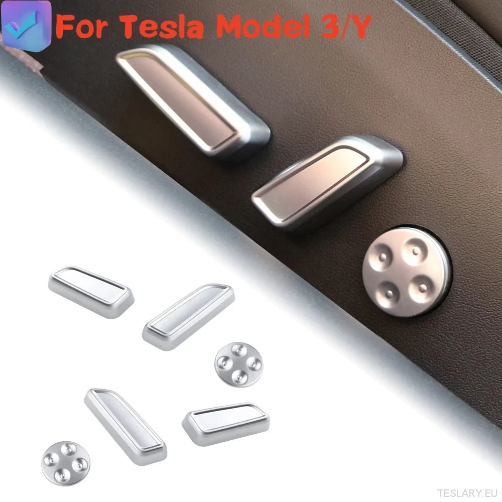 Премиум хром за регулиране на седалката капаци за Tesla Model 3 и Model Y