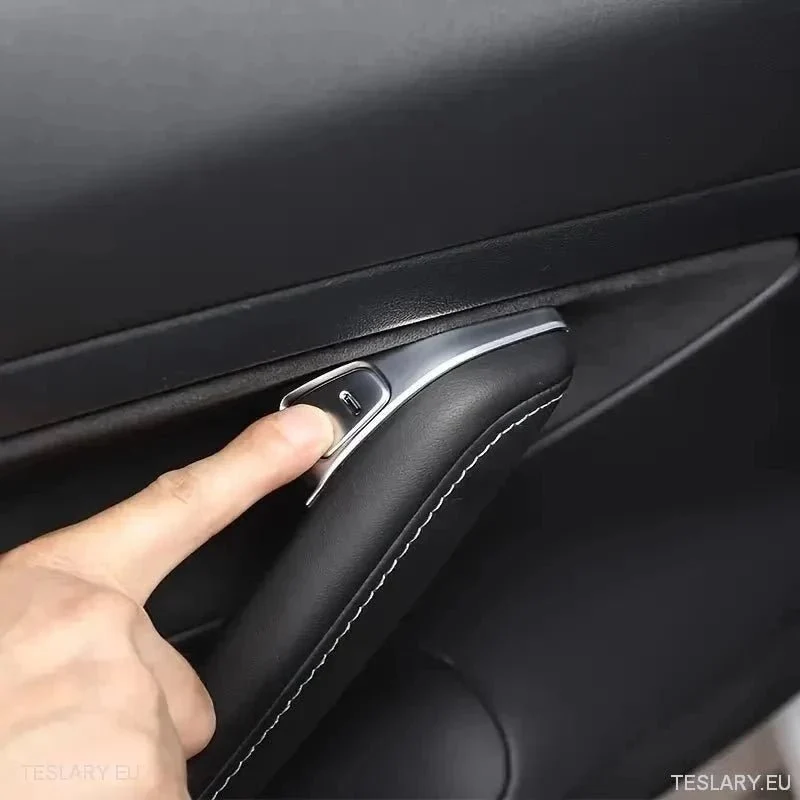 Tesla 3/y Windows Switch Защитен бутон покрива хромиран