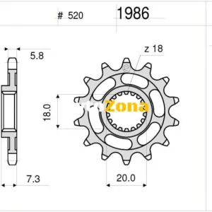 Предно зъбчато колело (пиньон) TROFEO 361986Z13