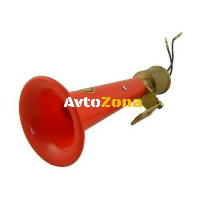22см Тромба Клаксон Сирена Eдинична Kръгла Turkish Wolf Whistle Уолф Хорн Иранска Фит Фит 12V-24V, За Кола, Камион, Бус ,...