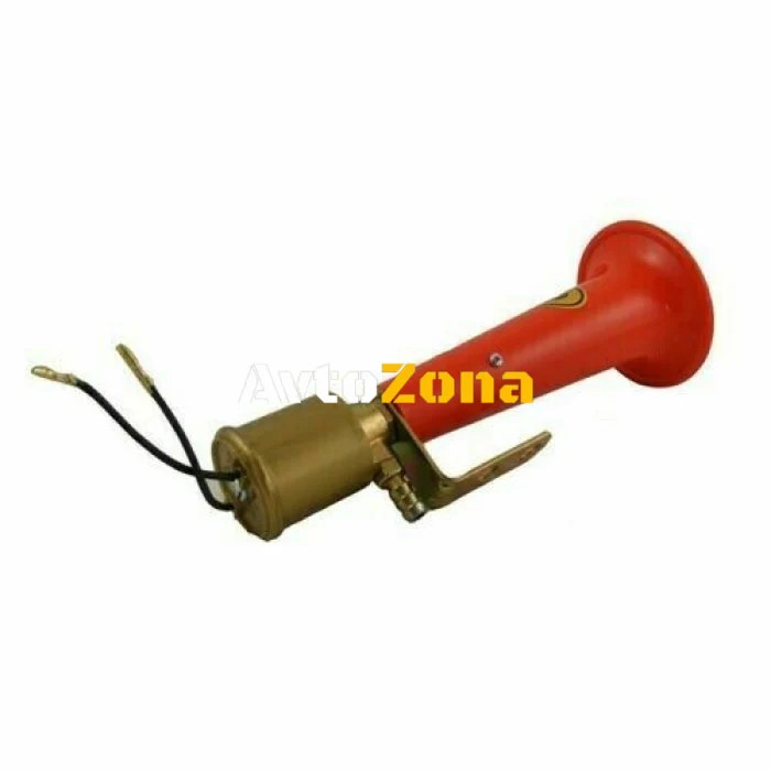 22см Тромба Клаксон Сирена Eдинична Kръгла Turkish Wolf Whistle Уолф Хорн Иранска Фит Фит 12V-24V, За Кола, Камион, Бус ,...