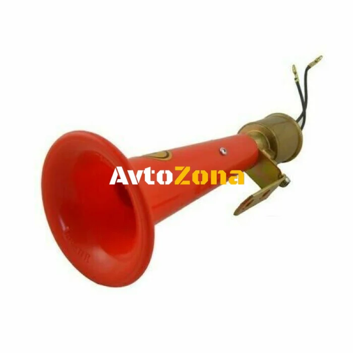 22см Тромба Клаксон Сирена Eдинична Kръгла Turkish Wolf Whistle Уолф Хорн Иранска Фит Фит 12V-24V, За Кола, Камион, Бус ,...