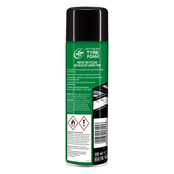 Пяна за почистване на гуми Turtle Wax Wet n Black, 500 мл