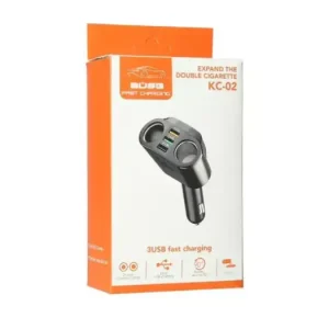 Универсален разклонител за запалка с 2 гнезда и 3 USB порта – 12V/24V