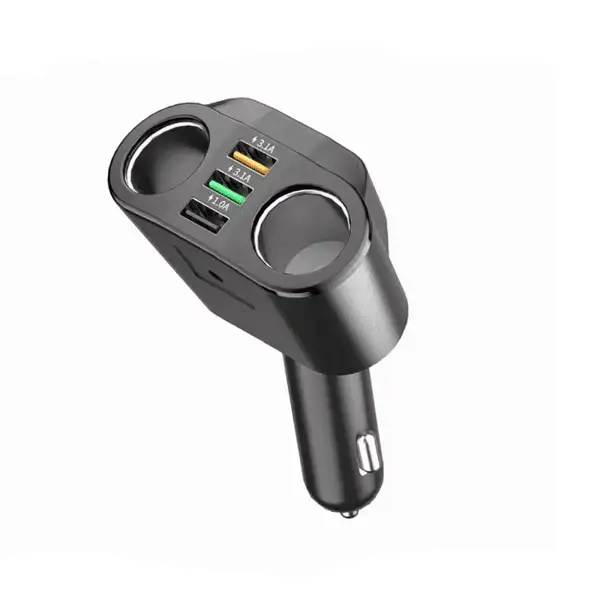 Универсален разклонител за запалка с 2 гнезда и 3 USB порта – 12V/24V