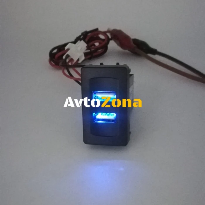 Двойно USB Зарядно за Вграждане за Vw Transporter Транспортер Т4 4.2A