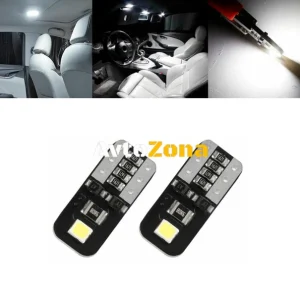 Лед Крушки За Габарит, Т10 W5W LED 2 SMD, 12V, Canbus, Бяла Светлина