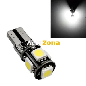 Лед Крушки За Габарит, Т10 W5W LED 5 SMD, Canbus, 12V, Бяла Светлина