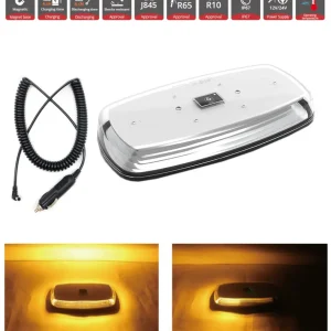 Wireless Безжична Лед Led Блиц Аварийна Сигнална Лампа Маяк с презареждаща се батерия с магнит 12V - 24V за пътна помощ пл...
